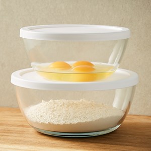 코멧 내열유리 믹싱볼 2종 세트, 1세트, 믹싱볼 1.5L + 2.4L