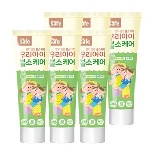 키즈세이프 우리아이 불소케어 치약 1~6세, 60g, 6개
