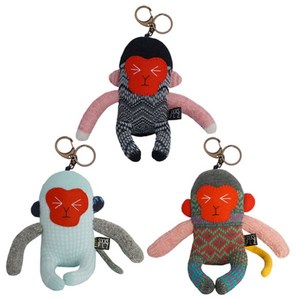 삭스플리즈 미니 레드 삭몽키 가방걸이 DIY 만들기, 랜덤 발송, 1개