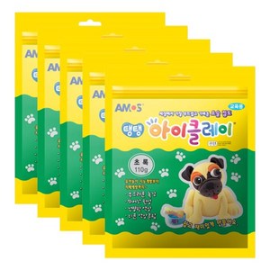 아모스 탱탱 아이클레이 파우치 5p, 초록, 110g, 5개