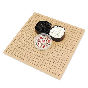 신광바둑 15mm 비도색 신광소석세트 바둑알 + 장기알 + 접이식 바둑판, 혼합 색상, 1개
