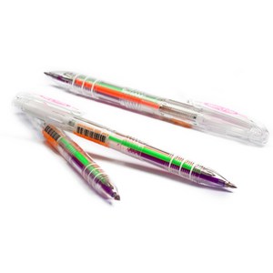 자바펜 네온 3겔 다색펜 0.5mm, 주황 + 연두 + 보라, 3개