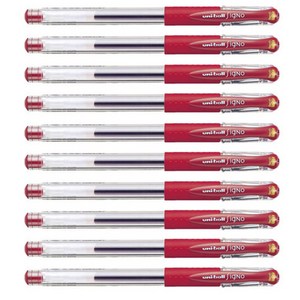 시그노 유니볼 UM-151 펜 0.38mm, 보르도블랙, 10개