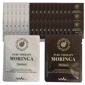 휘엔느 퓨어테라피 모링가 여행용 샴푸 파우치 8g x 50p + 트리트먼트 파우치 8g x 50p, 1세트