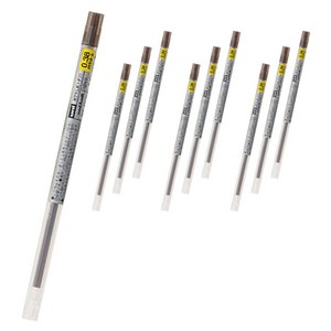 스타일핏 유니볼 시그노 젤잉크 리필심 UMR-109 0.38mm, 브라운블랙, 10개