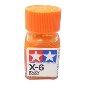 타미야 X-6 프라모델 에나멜 도료 80006 6p, ORANGE