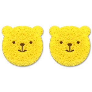 마니또 쥬쥬 베이비 바스 스폰지, 베어옐로우, 2개