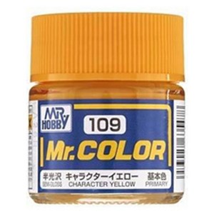 프라모델 도료 C-109 6개입, CHARACTER YELLOW(반광), 10ml