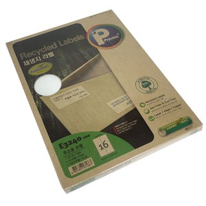 프린텍 애니 친환경용지 라벨지 E3240-100, 16칸, 100개입