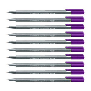 스테들러 트리플러스 화인라이너 334 수성펜 0.3mm, 6violet, 10개