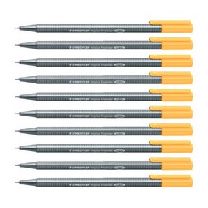스테들러 트리플러스 화인라이너 334 수성펜 0.3mm, 430peach, 10개