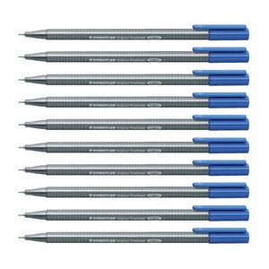 스테들러 트리플러스 화인라이너 334 수성펜 0.3mm, 30paleblue, 10개