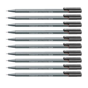 스테들러 트리플러스 화인라이너 334 수성펜 0.3mm, 8grey, 10개