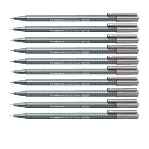 스테들러 트리플러스 화인라이너 334 수성펜 0.3mm, 82lightgrey, 10개