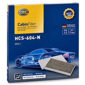 헬라 차량용 에어컨필터, HCS-604-N(코란도 C), 1개