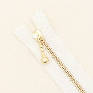 해피베어스 YKK 골드 지퍼 25cm, 아이보리, 10개