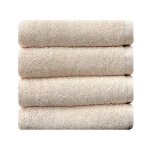송월타월 라이트무지 세면타월 130g 30수 면사, 베이지, 4개