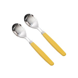 라온누리 픽미 컬러 베이직 아동 커트러리, 머스타드, 단품, 2개