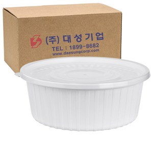 쿡앤락 사출 감자탕용기 소 2.2L 백색 세트, 100개입, 1개
