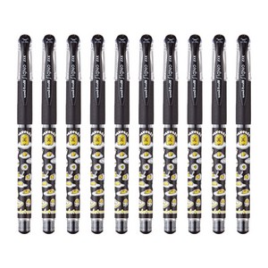 미쓰비시 시그노 유니볼 구데타마 젤잉크펜 0.38mm UM181, 블랙, 10개입