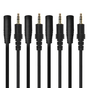 칼론 고급형 스테레오 연장케이블 AUX선 1.5m, Stereo Extension Cable, 블랙, 4개