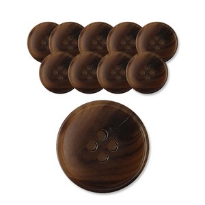 패션포인트 레이블단추 15mm, LBR, 10개입