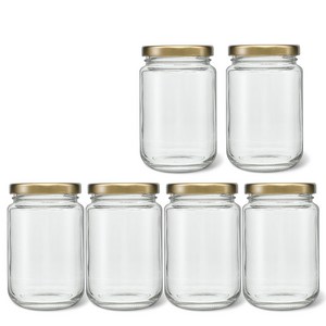 미르코리아 M glass 유리저장병 골드 380g, 350ml, 6개