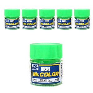 프라모델도료 GSI C-175 6p, 175 FLUORESCENT GREEN반광