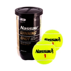 낫소 위닝샷 테니스공 T-255, 혼합 색상, 2개