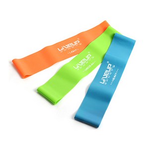 라이브업 라텍스 미니밴드 3p 세트, 오렌지 + 그린 + 블루, 1세트