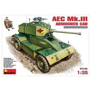 미니아트 1:35 AEC MkIII Armoured Car 프라모델 장갑차, 1개