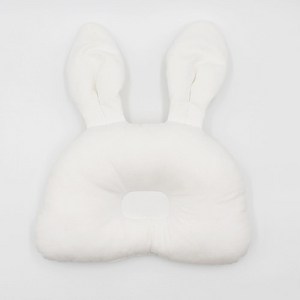 꿈꾸는두부 유아용 토끼 짱구 베개, 무지 화이트, 1개