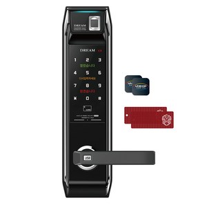 드림 스마트 손잡이 있음 도어락, DR-9700BWS, 고객직접설치