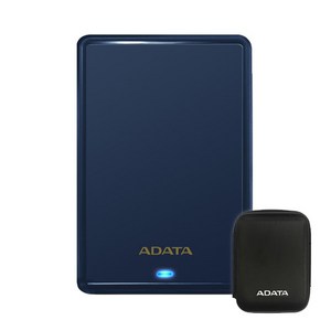 에이데이타 HV620S 외장하드 AHV620S-4TU31-CBL + 파우치, 4TB, 네이비블루