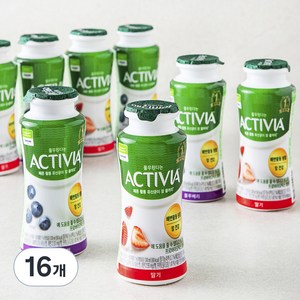 풀무원다논 액티비아 병 딸기 x 4p + 블루베리 x 4p 세트, 130ml, 8개입, 2세트