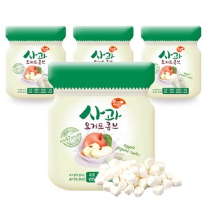 짱죽 요거트큐브 간식, 사과, 4개, 16g