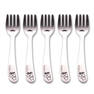 라온누리 봉쥬키친 유아 포크 일반, 혼합색상, 단품, 5개