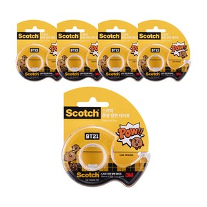 스카치 투명 양면 테이프 BT21, SHOOKY, 5개입