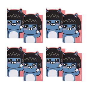 아이콘스 카카오프렌즈 4단 점착 메모지, 네오, 8개
