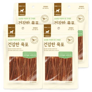 굿데이 건강한육포 강아지 간식, 오리가슴살 소프트스틱, 100g, 4개