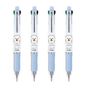 자바펜 펫 초점점도 유성볼펜 + 샤프 0.5mm, 블루, 4개