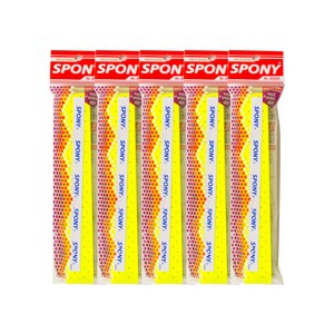 스포니 소프트핏 홀스파이럴 배드민턴 그립 N-3000, 네온옐로우, 5개