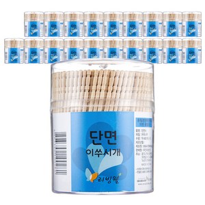 리빙웰 이쑤시개 단면 원통 대, 480개입, 20개