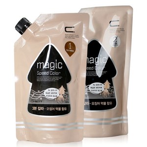 에비뉴 쉬에뜨 매직 스피드 칼라염색크림 1제 500ml + 2제 500ml, 자연 밤색, 1개