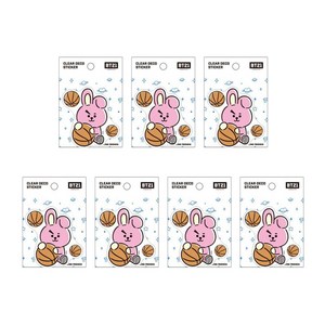 라인프렌즈 BT21 클리어 데코 스티커, 쿠키, 7개입