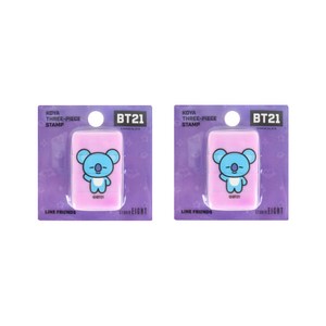 라인프렌즈 BT21 3단 스탬프 2p, 코야, 혼합 색상, 2개