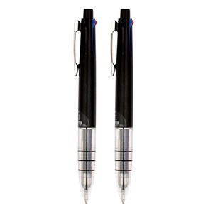 자바펜 나노&C 4 + 1 멀티펜 0.4mm, 블랙, 2개