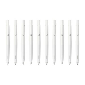 제브라 블렌 젤잉크팬 0.7mm, 화이트바디 + 블랙잉크, 10개