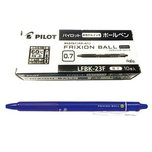 프릭션 노크 볼펜 0.7mm, 블루, 10개