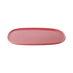 까사무띠 쎄나 조약돌 접시 28cm, 레드, 1개